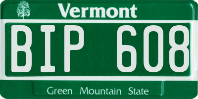 VT license plate BIP608