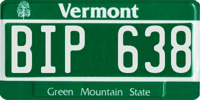 VT license plate BIP638