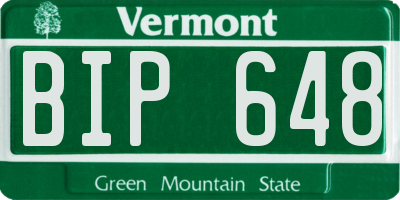VT license plate BIP648