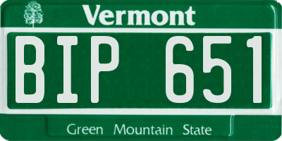 VT license plate BIP651