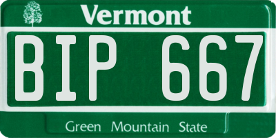 VT license plate BIP667