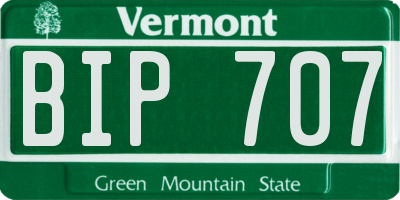 VT license plate BIP707