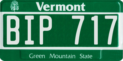 VT license plate BIP717