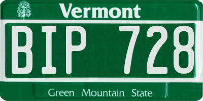 VT license plate BIP728