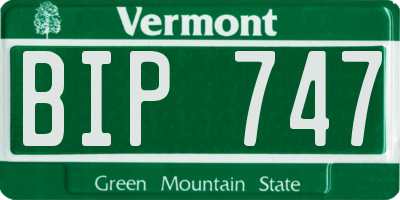 VT license plate BIP747