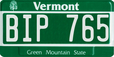 VT license plate BIP765
