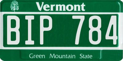 VT license plate BIP784