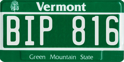 VT license plate BIP816