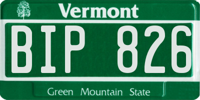 VT license plate BIP826