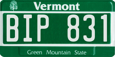 VT license plate BIP831