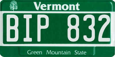 VT license plate BIP832
