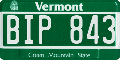 VT license plate BIP843