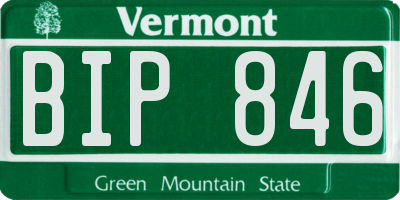 VT license plate BIP846