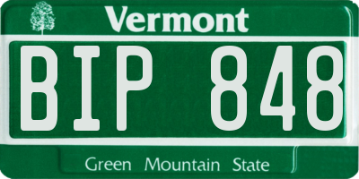 VT license plate BIP848
