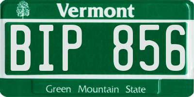 VT license plate BIP856