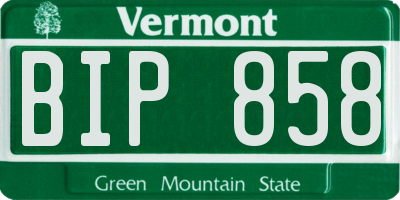 VT license plate BIP858