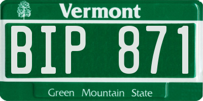 VT license plate BIP871