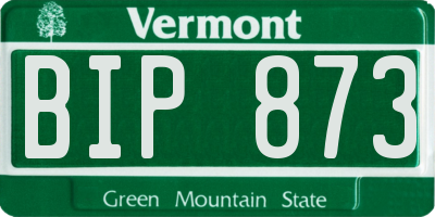 VT license plate BIP873
