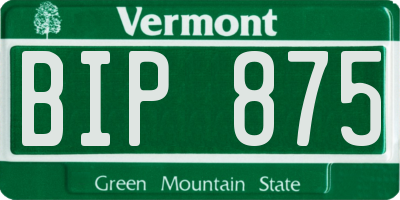 VT license plate BIP875