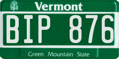 VT license plate BIP876