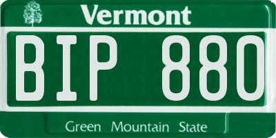 VT license plate BIP880