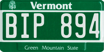 VT license plate BIP894