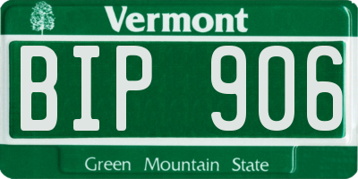 VT license plate BIP906