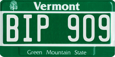VT license plate BIP909