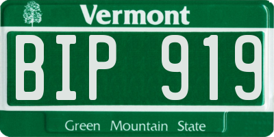 VT license plate BIP919