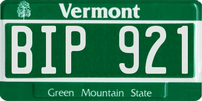 VT license plate BIP921