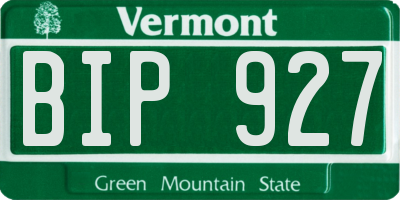 VT license plate BIP927