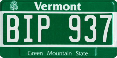 VT license plate BIP937