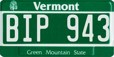 VT license plate BIP943
