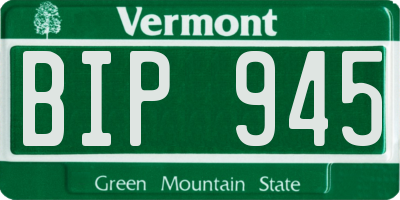 VT license plate BIP945