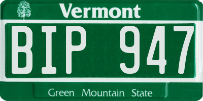 VT license plate BIP947