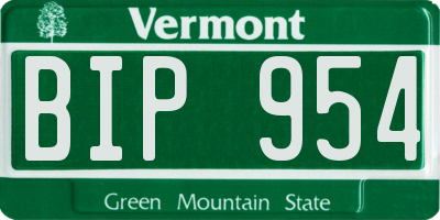 VT license plate BIP954