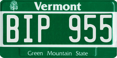 VT license plate BIP955