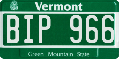 VT license plate BIP966