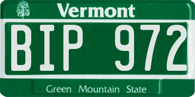 VT license plate BIP972