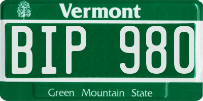 VT license plate BIP980