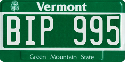 VT license plate BIP995
