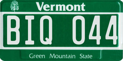 VT license plate BIQ044