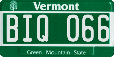 VT license plate BIQ066