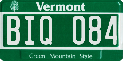 VT license plate BIQ084