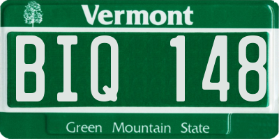 VT license plate BIQ148