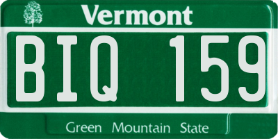 VT license plate BIQ159