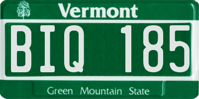VT license plate BIQ185