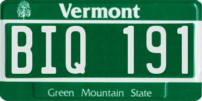 VT license plate BIQ191