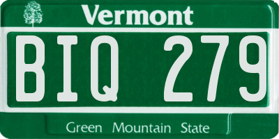 VT license plate BIQ279