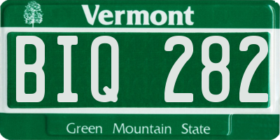 VT license plate BIQ282